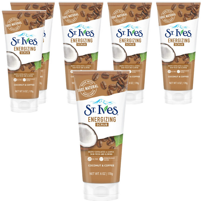 세인트이브스 스크럽 코코넛 앤 커피, 6개, 170g
