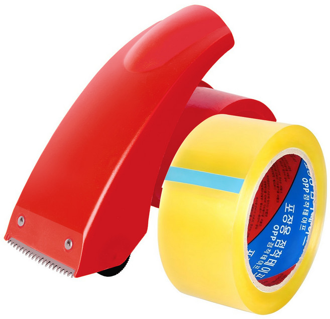 코멧 투명 박스 테이프 48mm x 50m + 커터기 세트, 1세트