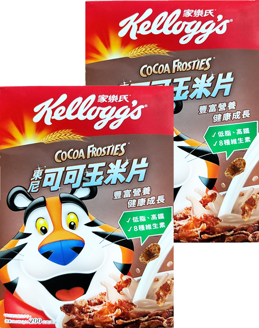 Kellogg's 家樂氏 FROSTIES 東尼玉米片 可可口味, 200g, 2盒