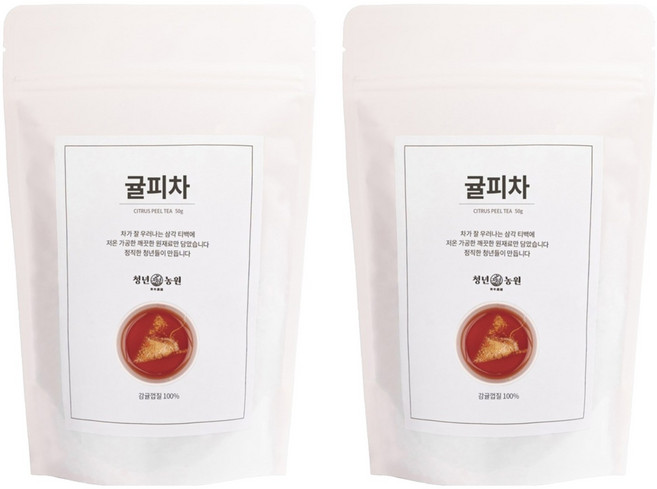 청년농원 귤피차 삼각티백, 1g, 50개입, 2개