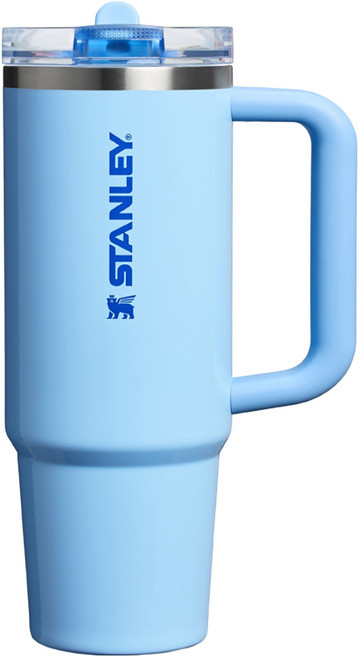 STANLEY 台灣公司貨 防漏吸管隨手杯, 湖泊藍, 1個, 880ml