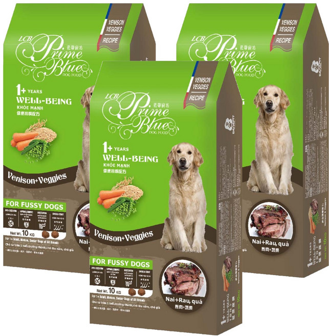 LCB 藍帶廚坊 健康挑嘴狗糧, 鹿肉蔬果配方, 1.5kg, 3袋