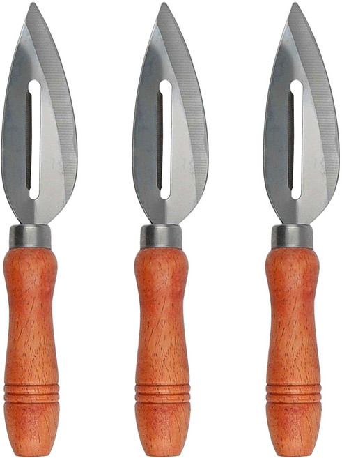 生活King 金利不銹鋼水果瓜刨 削皮刀 90 x 50 x 1.2mm, 3支, 木色