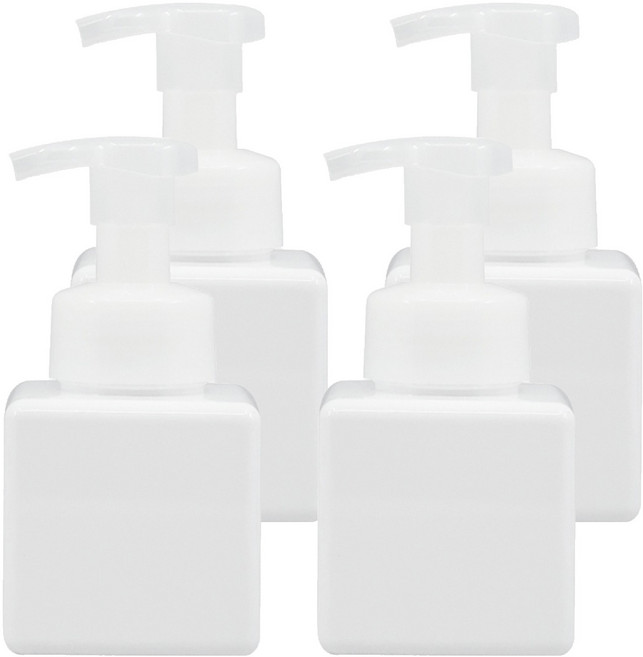 뉴앤룩 리필 용기 디스펜서 거품형 250ml, 화이트, 4개