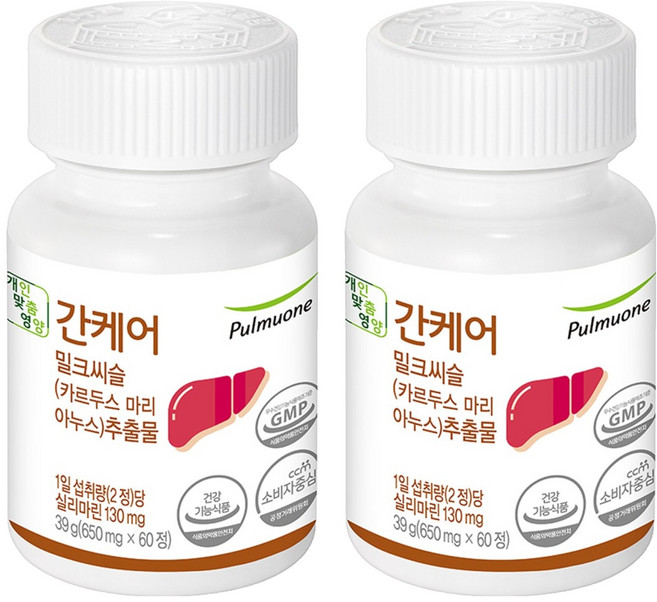 풀무원건강생활 간케어 밀크씨슬 추출물, 2개, 60정