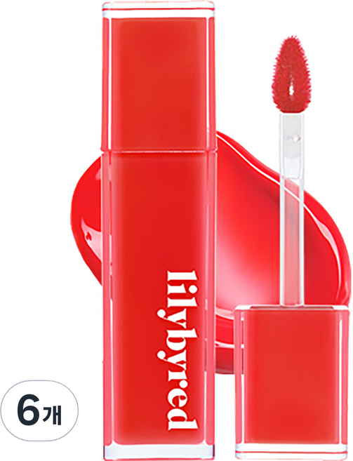 릴리바이레드 앙큼 라이어 코팅 립틴트, 08당당한방토인척, 6개