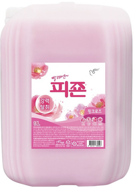 피죤 레귤러 섬유유연제 핑크로즈 본품, 18L, 1개