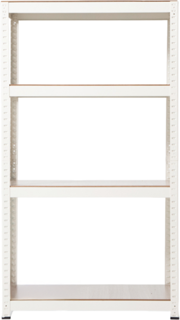 comet 免螺絲角鋼置物收納架, 白色, 4層