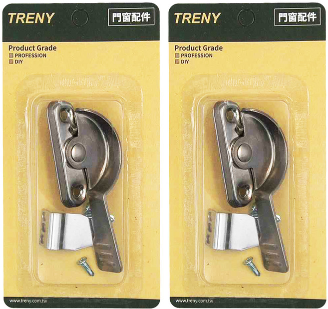 TRENY 白鐵鉤 門窗配件 DIY, 銀色, 2個