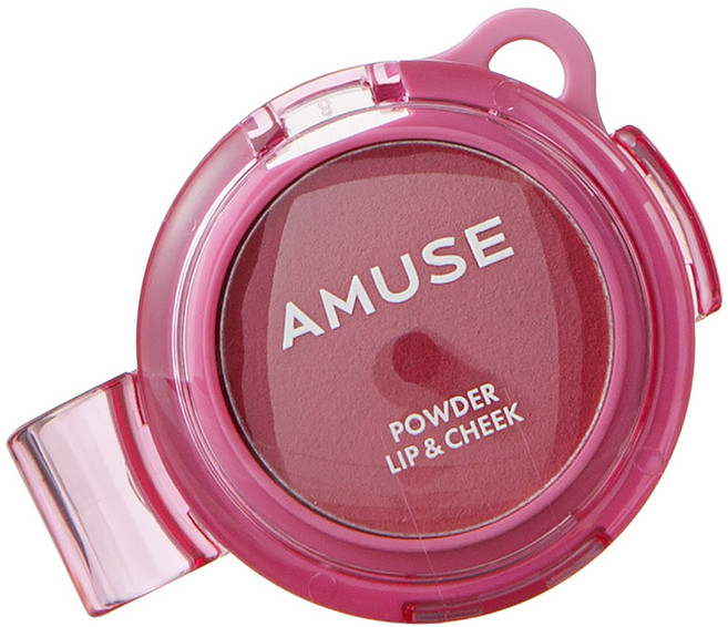 Amuse Makeup 蜜粉唇頰兩用彩妝餅 4g, 08 女友色, 1個