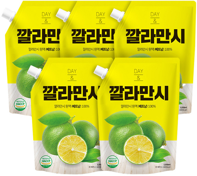 데이앤 깔라만시 원액, 1L, 5개