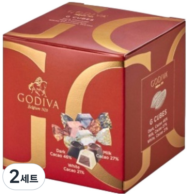 고디바 지큐브 어쏘트먼트 초콜릿 3종 x 4p 세트 100g, 2세트