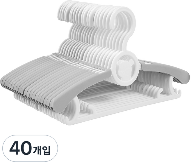 코멧 길이조절 유아 옷걸이, 40개