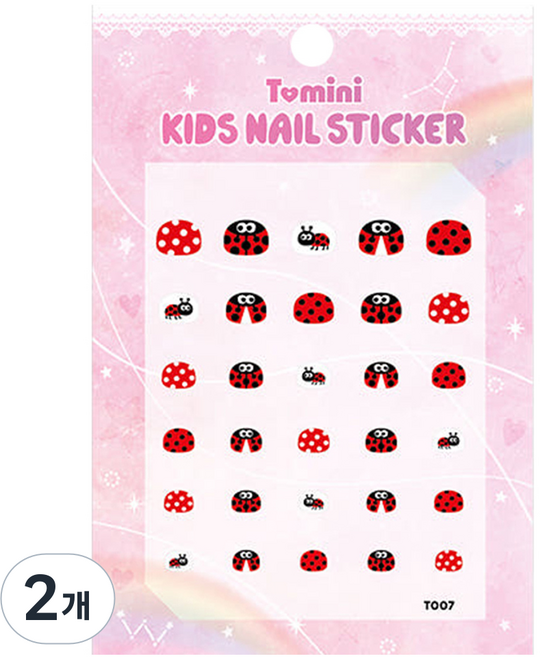 투미니 키즈 네일스티커, 2개, T007