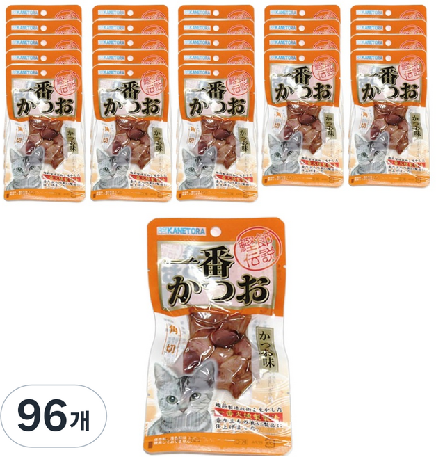 펫모닝 카네토라 고양이 순살 간식, 가다랑어 컷, 22g, 96개