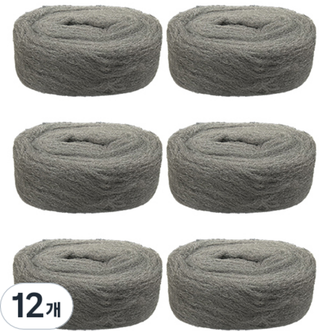 월드크린 철솜 스틸울 0000 100g, 12개