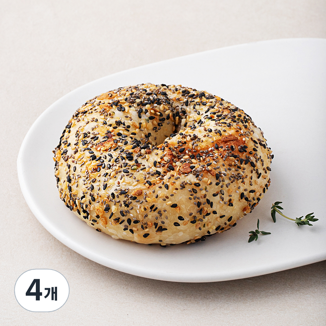 도제식빵 탕종 에브리띵 베이글, 105g, 4개, 1개입