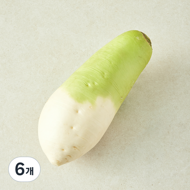 국내산 큰 무, 1.5kg, 6개, 1개입