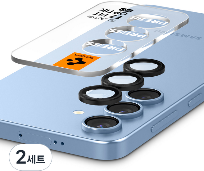 슈피겐 tR EZ 핏 옵틱 프로 강화유리 카메라 액정보호필름 2p 세트 오닉스블랙 AGL09086, 2세트