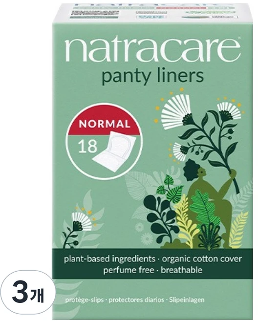 나트라케어 에스이씨코리아 팬티 라이너, 일반, 18개입, 3개 - 쿠팡