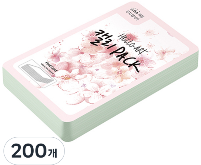 紙文化 Hello藝術書法包 厚款平滑明信片 200g 18 淺灰色, 200個, 104 x 153 mm