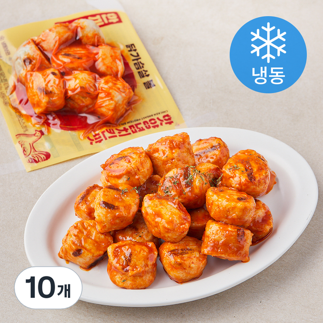 한끼통살 닭가슴살 볼 핫양념치킨맛 (냉동), 100g, 1개입, 10개