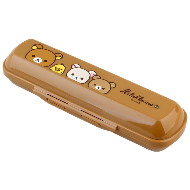 Rilakkuma 拉拉熊 Happy系列多用途餐具收納盒, 棕色, 1個