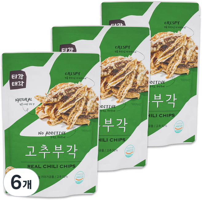 티각태각 고추부각, 60g, 6개