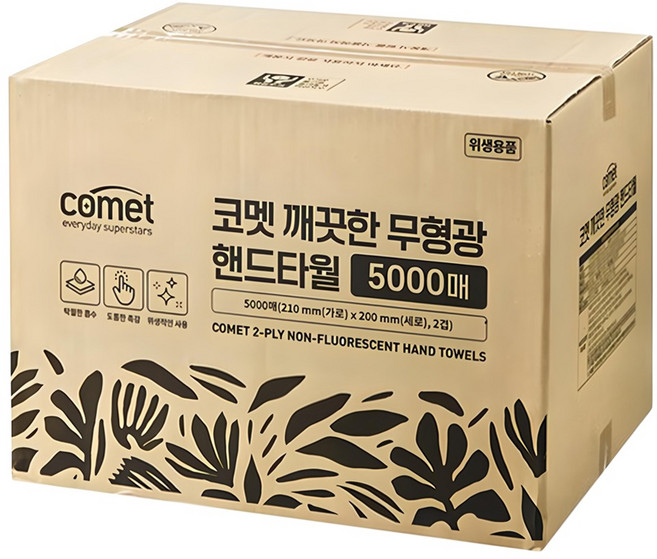 comet 雙層無螢光劑擦手紙, 1入, 1組