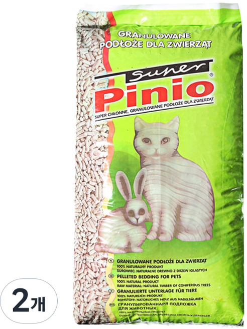 바이오흡수형 SUPER PINIO 우드 펠렛, 35L, 2개, 펠렛타입