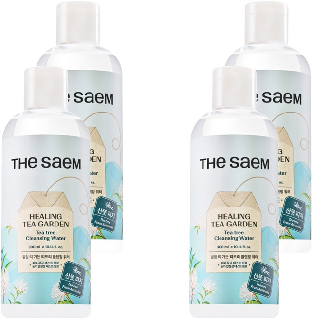 더샘 힐링 티 가든 티트리 클렌징 워터, 300ml, 4개