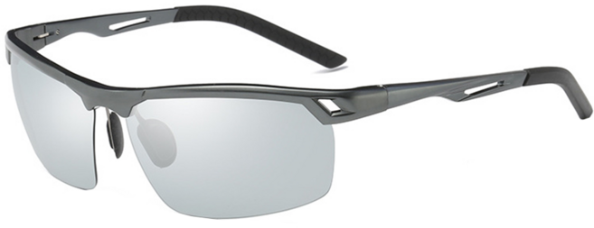 Quinta UV400智能感光變色偏光太陽眼鏡(經典運動鏡框/運動休閒全天候適用-QTB8550-兩色可選)槍框變色片