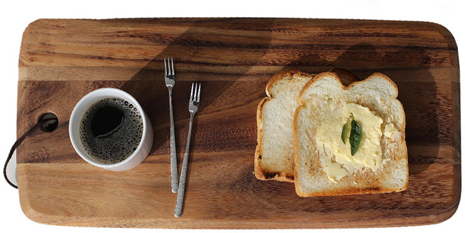 아카시아 플레이트도마 L, 혼합 색상, 1개