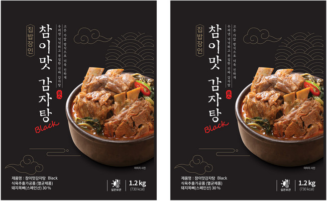 참이맛 감자탕 블랙, 1.2kg, 2개