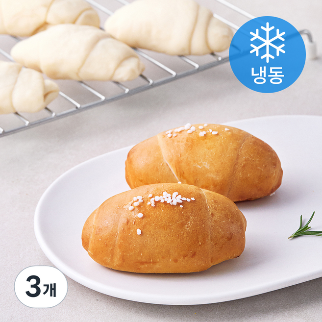 베이켓 유니온트리 통버터 크랙 알프스 소금빵 생지 (냉동), 70g, 4개입, 3개