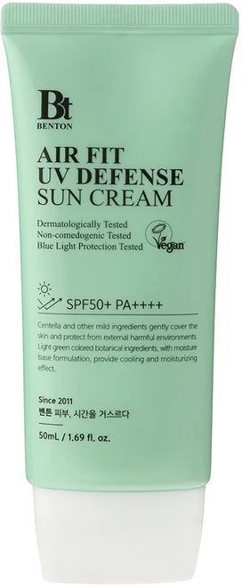 벤튼 에어핏 유브이 디펜스 선크림 SPF50+ PA++++, 1개, 50ml - 쿠팡