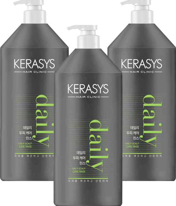 케라시스 데일리 두피케어 린스 시트러스 플로랄향, 1.5L, 3개
