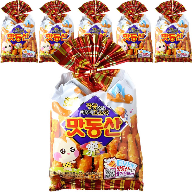 해태제과 맛동산, 70g, 6개