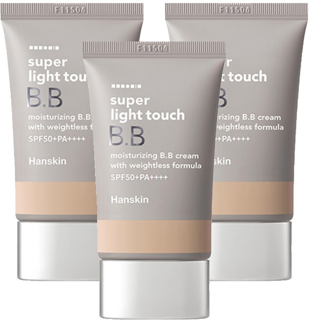 한스킨 수퍼 라이트 터치 비비크림 SPF 50+ PA++++, 30g, 3개