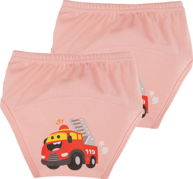 agazzang 幼兒友善如廁訓練內褲, 粉紅色(消防車), 2個