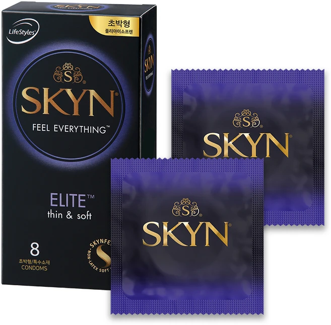 SKYN 엘리트 슬림형 콘돔, 8개입, 1개 - 쿠팡