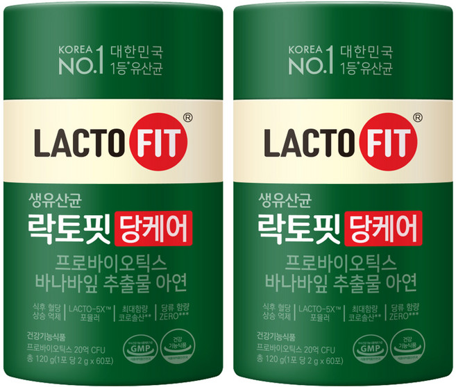 락토핏 당케어 유산균, 120g, 2개
