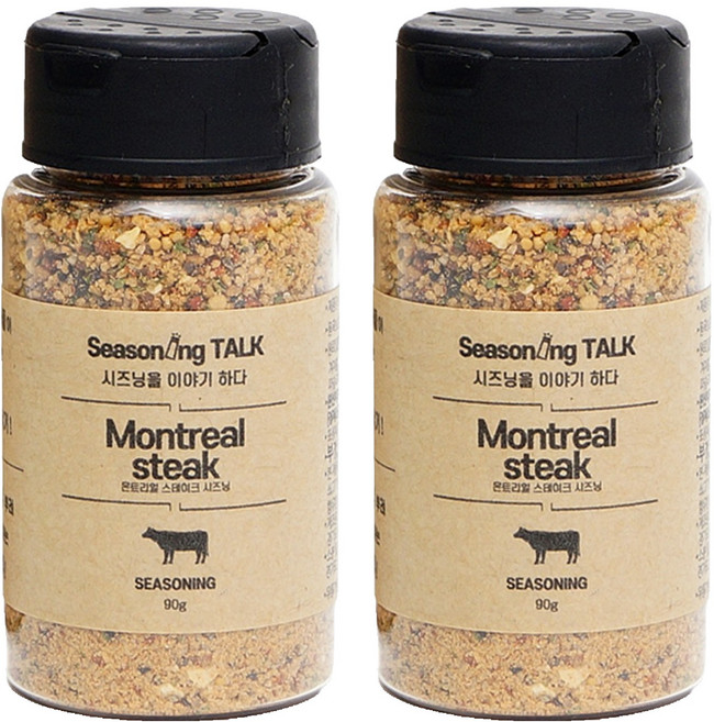 시즈닝톡 몬트리얼 스테이크 시즈닝, 90g, 2개