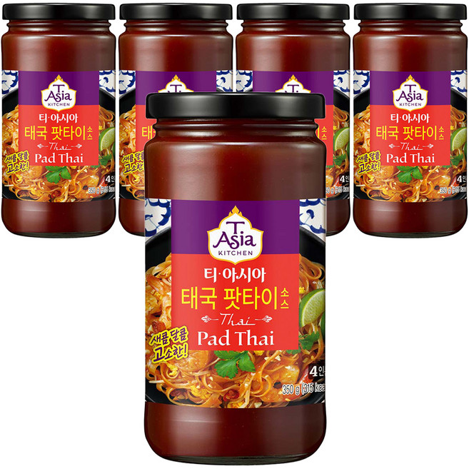 티아시아키친 태국 팟타이 소스, 350g, 5개
