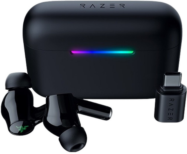 레이저 Hammerhead V3 HyperSpeed 노이즈캔슬링 블루투스 2.4Ghz 무선 게이밍 이어폰, 블랙, RZ12-05610100-R3A1