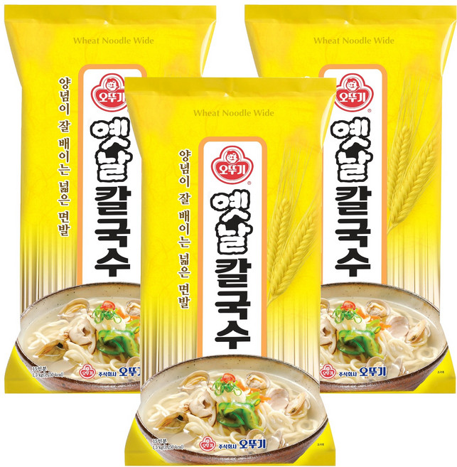오뚜기옛날 칼국수, 1.5kg, 3개