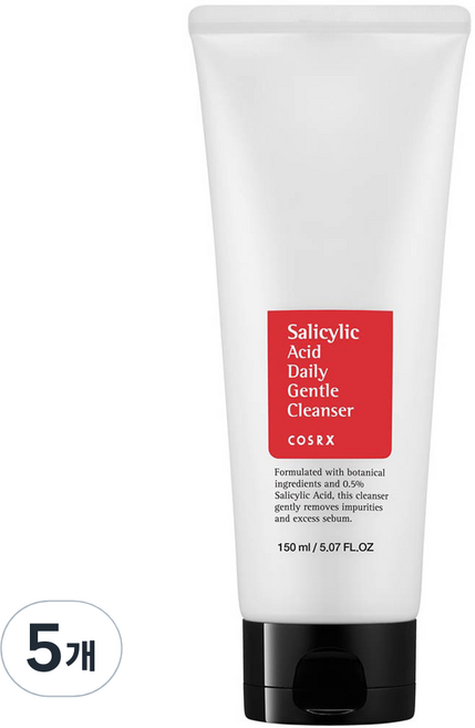 코스알엑스 살리실산 데일리 젠틀 클렌저, 150ml, 5개