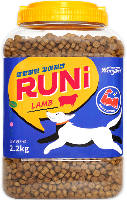 킵펫 전연령 강아지 말랑말랑 런 건식사료, 양, 2.2kg, 1개