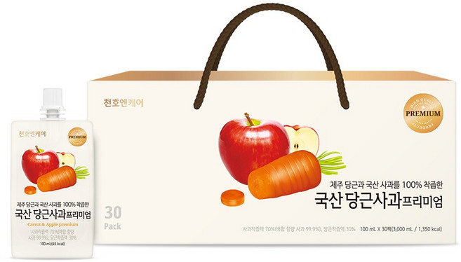 천호엔케어 당근사과 프리미엄 건강즙, 30개, 100ml