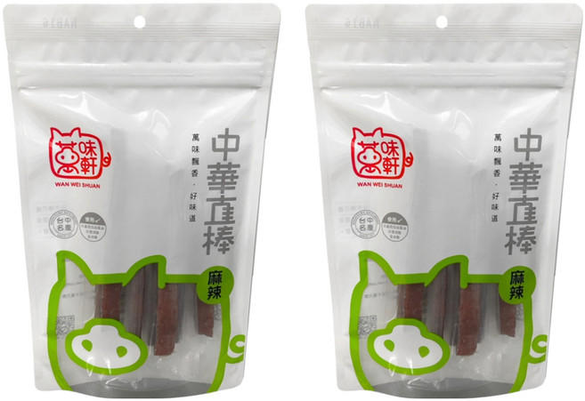 萬味軒 中華直棒麻辣豬肉乾, 120g, 2包